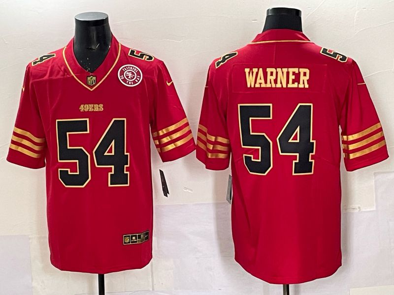 Men Nike San Francisco 49ers #54 Warner red Limited NFL 2025 Jersey 0051->san francisco 49ers->NFL Jersey